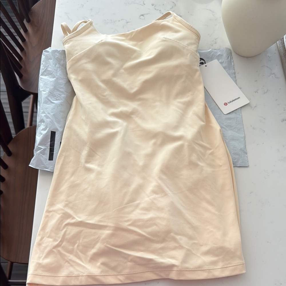 Lululemon Athletica Tan One Shoulder Bodycon Mini Skirt